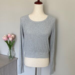*NWT* Aerie Gray Long Sleeve Waffle Top